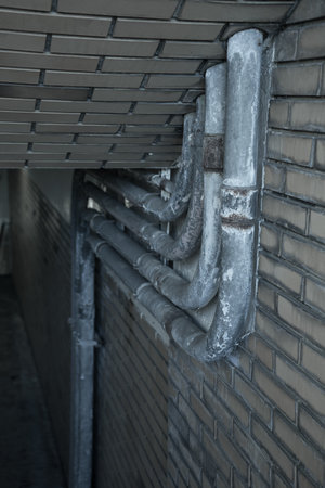 Silver pipeの写真素材