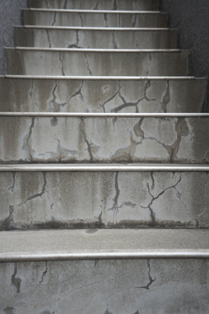 Cracked Stairsの写真素材