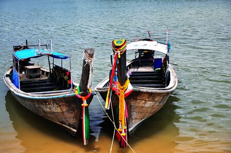 The Fishing Boats, Krabi Thailandの写真素材
