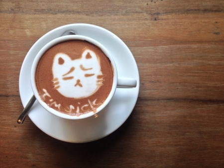hot choclate with words of Im sickの素材