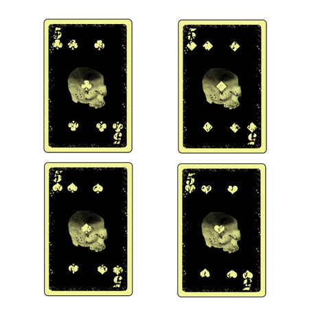 Vector 4 five playing cards icon