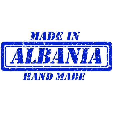 rubber stamp made in and hand made albaniaのイラスト素材