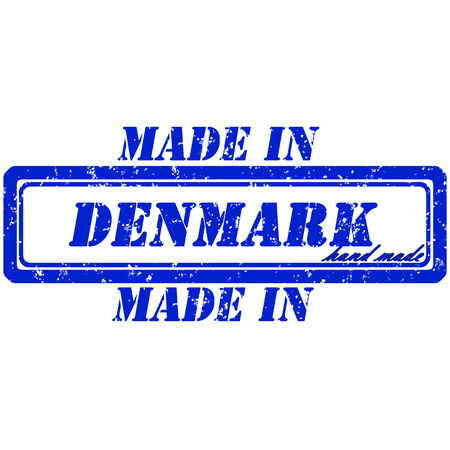 rubber stamp denmark hand made made inのイラスト素材