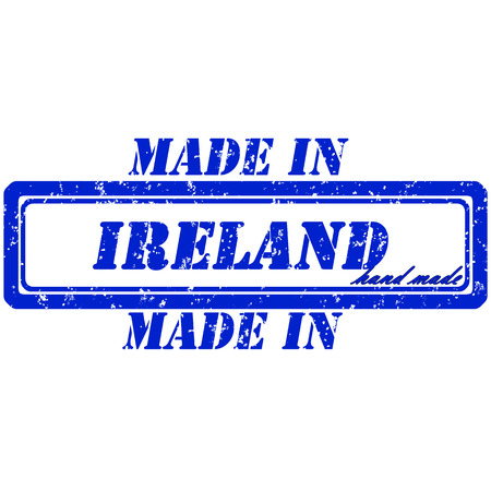 rubber stamp made in ireland hand madeのイラスト素材
