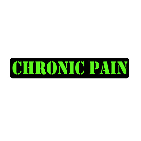 Chronic pain green text on black illustrationのイラスト素材