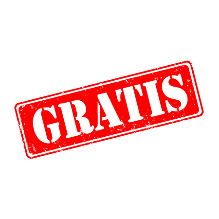Rubber stamp gratis on white background, vector illustrationのイラスト素材