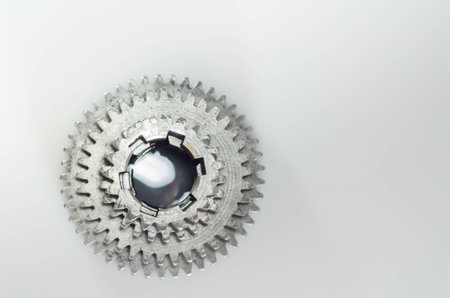 set of gears for meaning unity on isolated backgroundの写真素材