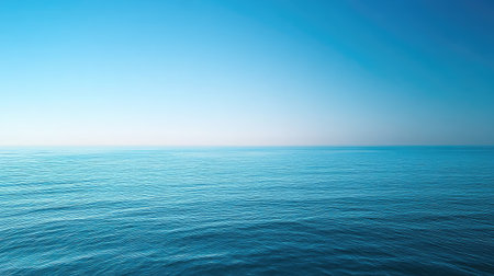 The calm blue sea along the European shore, no people, with space for travel content or designの素材