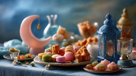 A visually stunning collection of assorted pastries and sweets beautifully arranged on a table, perfect for celebrations or special gatherings.の素材