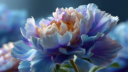 This stunning close-up showcases a colorful flower with soft, delicate petals. The vibrant hues and gentle light create an enchanting atmosphere, perfect for nature lovers.の素材