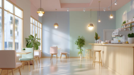 A stylish and modern cafの素材