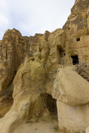 Public places Goreme open air museum Cappadocia Turkey rock formationsの写真素材