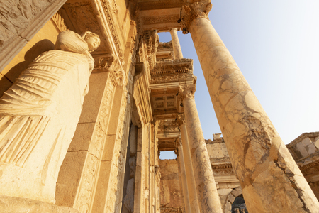 Public places ephesus library in the historic city of Turkey.の写真素材