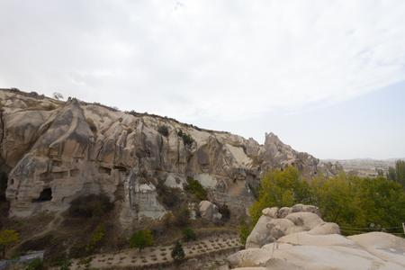 Public places Goreme open air museum Cappadocia Turkey rock formationsの写真素材