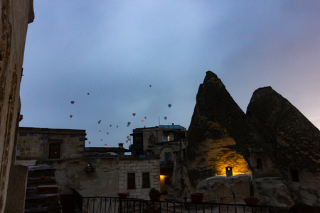 Public places Goreme Cappadocia Turkey caveの写真素材