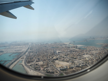 Outside view of the plane through Asiaの写真素材
