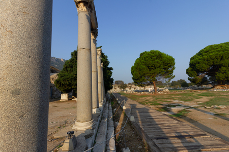 Public places ephesus library in the historic city of Turkey.の写真素材
