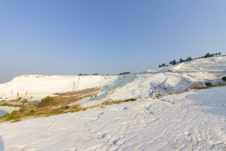 Public places pools and terraces in Pamukkale. Cotton castle in southwestern Turkey,の写真素材