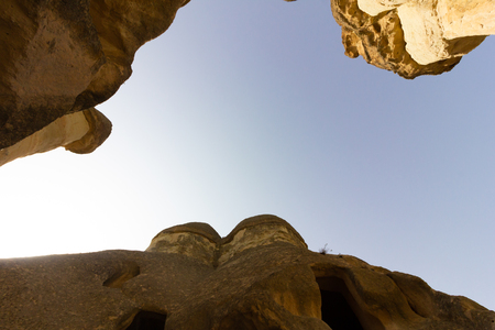 Public places Goreme open air museum Cappadocia Turkey rock formationsの写真素材