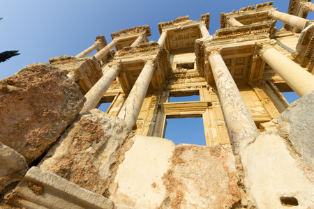 Public places ephesus library in the historic city of Turkey.の写真素材
