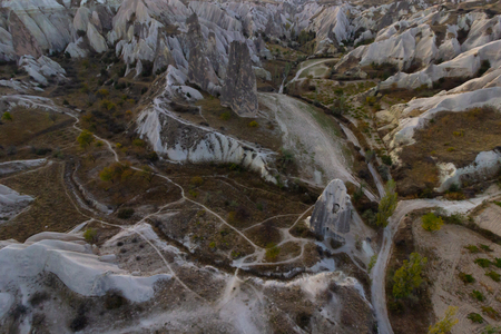 Natural view from goreme hot air balloon.の写真素材