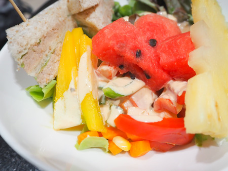 Thai breakfast of the hotelの写真素材