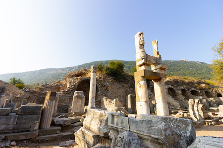 Public places ephesus library in the historic city of Turkey.の写真素材