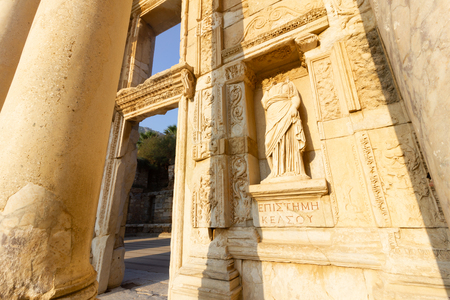 Public places ephesus library in the historic city of Turkey.の写真素材