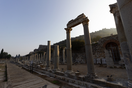 Public places ephesus library in the historic city of Turkey.の写真素材
