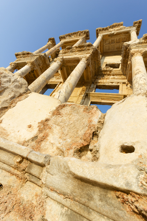 Public places ephesus library in the historic city of Turkey.の写真素材