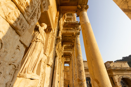 Public places ephesus library in the historic city of Turkey.の写真素材