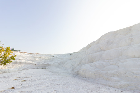 Public places pools and terraces in Pamukkale. Cotton castle in southwestern Turkey,の写真素材