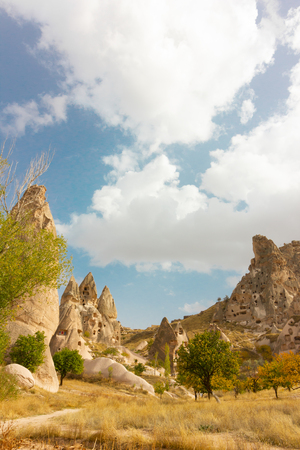Public places Goreme open air museum Cappadocia Turkey rock formationsの写真素材
