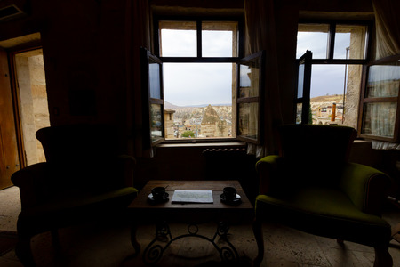 View from the hotel bedroomの写真素材