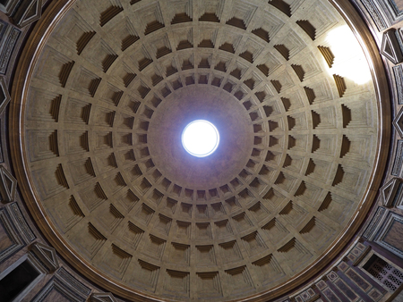 Pantheon, a popular tourist destination in Italy with beauty and eleganceの写真素材