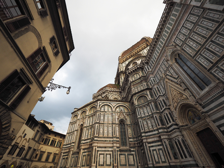 florence a romantic and popular city in Italyの写真素材