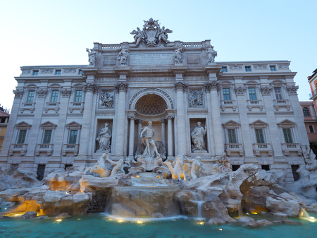 Fontana di Trevi, a popular tourist destination in Italy with beauty and eleganceの写真素材