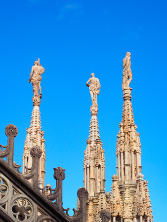 Beautiful cathedral in the city of Milan, Italyの写真素材