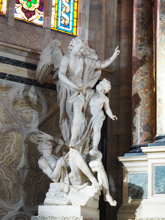 Beautiful cathedral in the city of Milan, Italyの写真素材