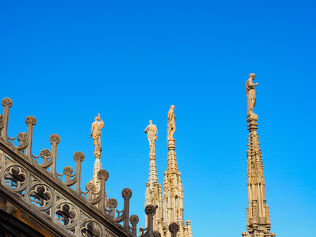 Beautiful cathedral in the city of Milan, Italyの写真素材