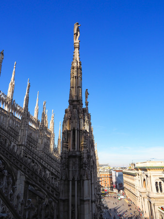 Beautiful cathedral in the city of Milan, Italyの写真素材