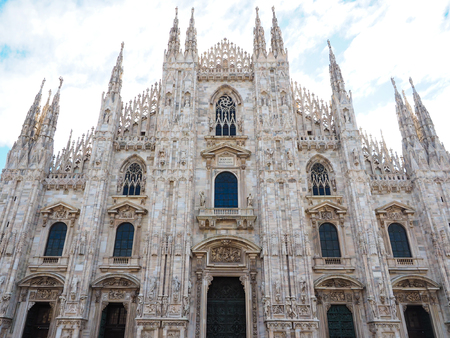 Beautiful cathedral in the city of Milan, Italyの写真素材