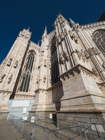 Beautiful cathedral in the city of Milan, Italyの写真素材