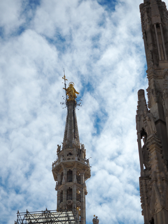 Beautiful cathedral in the city of Milan, Italyの写真素材
