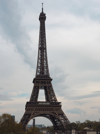 Eiffel Tower of Paris, popular place for touristsの写真素材