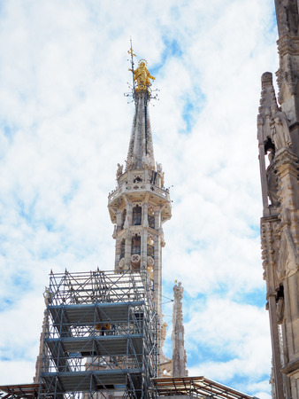Beautiful cathedral in the city of Milan, Italyの写真素材