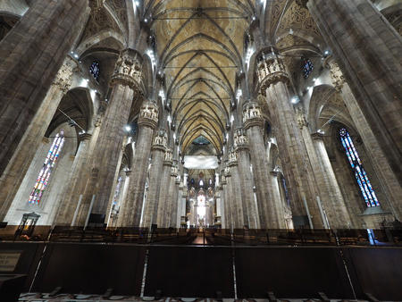 Beautiful cathedral in the city of Milan, Italyのeditorial素材