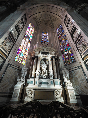 Beautiful cathedral in the city of Milan, Italyのeditorial素材