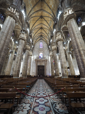 Beautiful cathedral in the city of Milan, Italyのeditorial素材