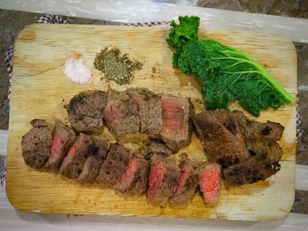 Attractive beef steak, main course during dinner timeの写真素材
